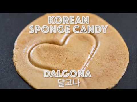 Dalgona (Korean Sponge Candy Street Food) - 달고나 뽑기