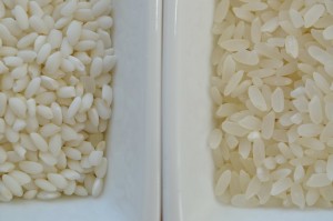 Sweet rice and white rice