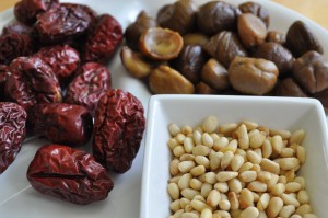 jujubes, chestnuts and pine nuts