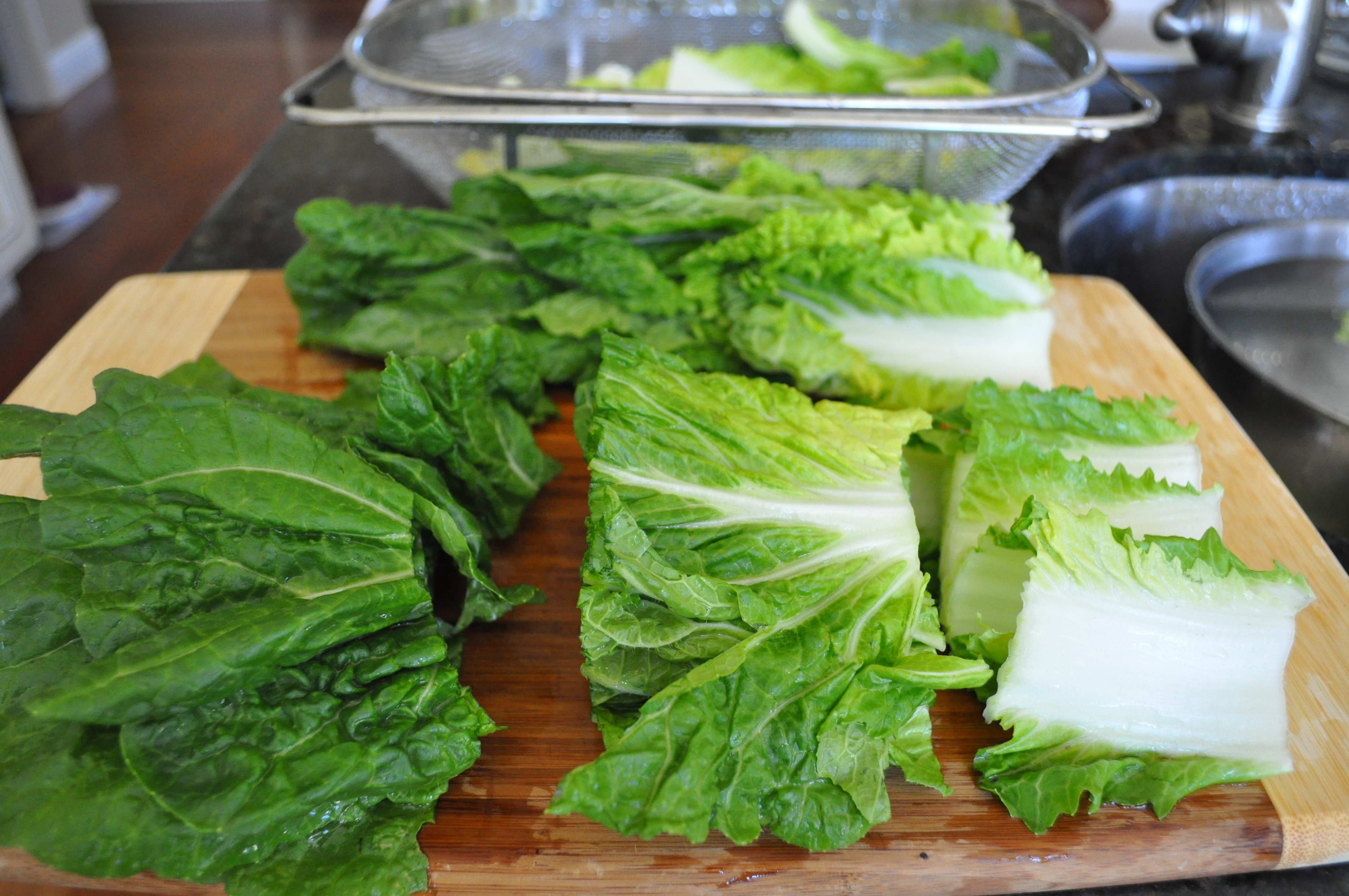 cut cabbage 3 inch long pieces