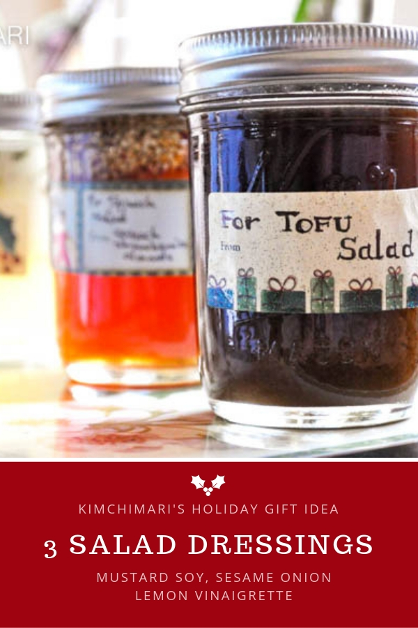 Holiday Gift Idea Home Made Salad Dressings Kimchimari