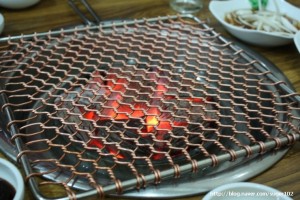 korean grill over charcoal