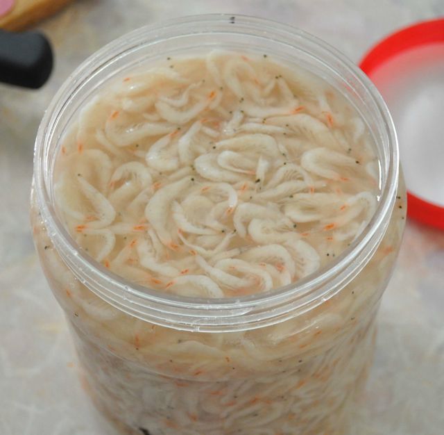 fermented mini shrimps (새우젓 saewoojeot)