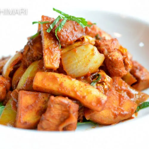 Dak Galbi - Korean Spicy Chuncheon Chicken Stir Fry