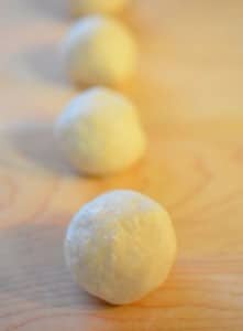 Balls of dough for mandu wrapper