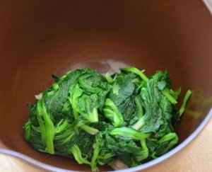 blanched spinach for kimbap