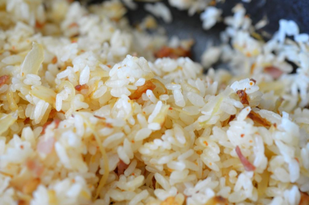 Close up of Kimchimari's Mock Kimchi Rice