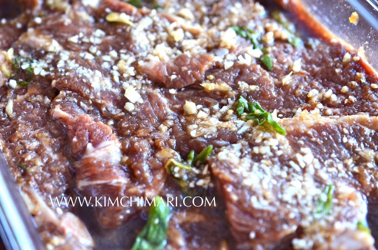 Korean Beef Ribs (Kalbi) marinated