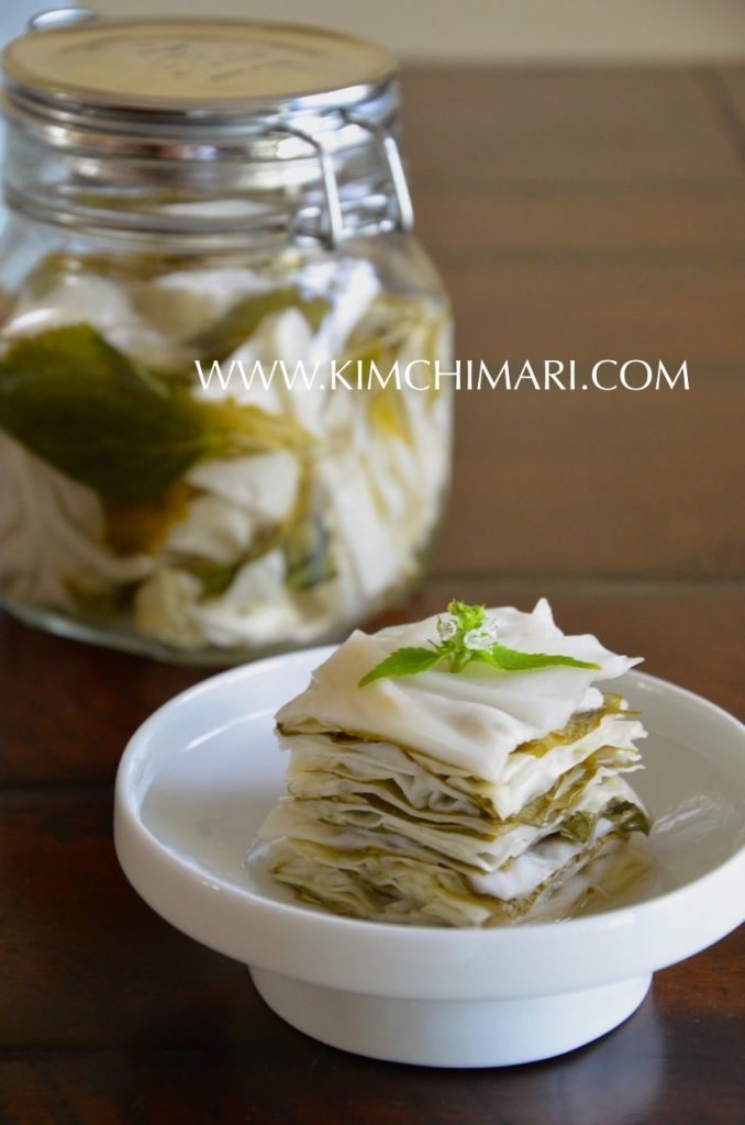 korean perilla cabbage pickle