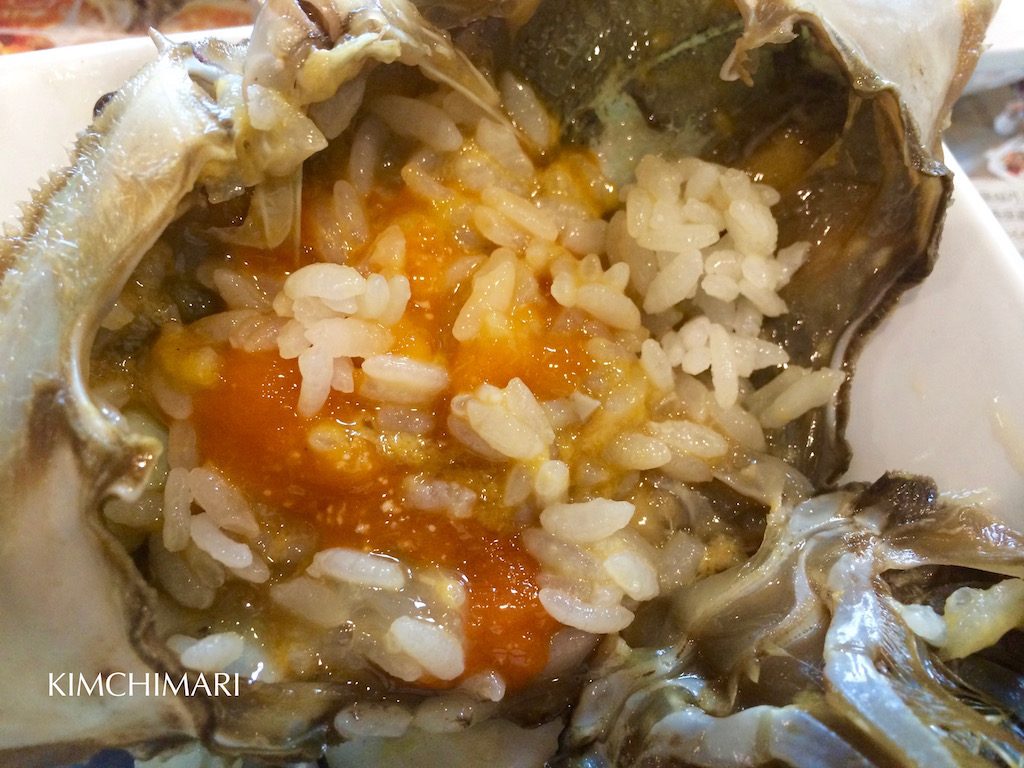 Rice with Soy Crab (Kanjang Gejang) roe