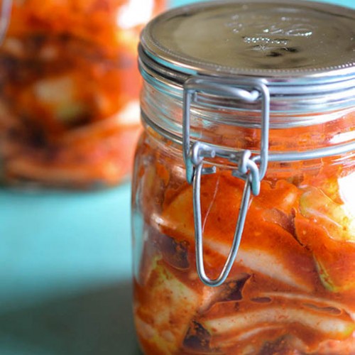 Radish Kimchi freshly made in bottles - Day 1
