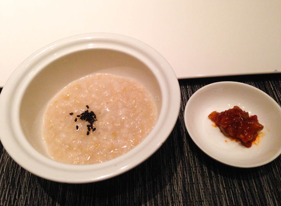 Vegan rice porridge and side dish