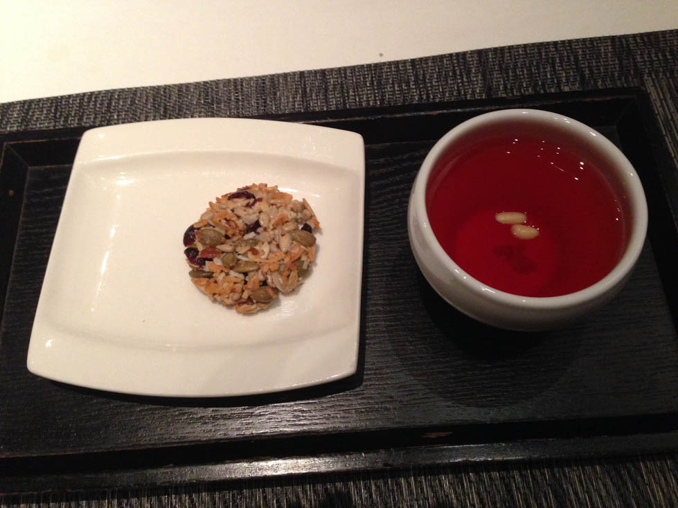 Korean temple food cookie and Omija Tea