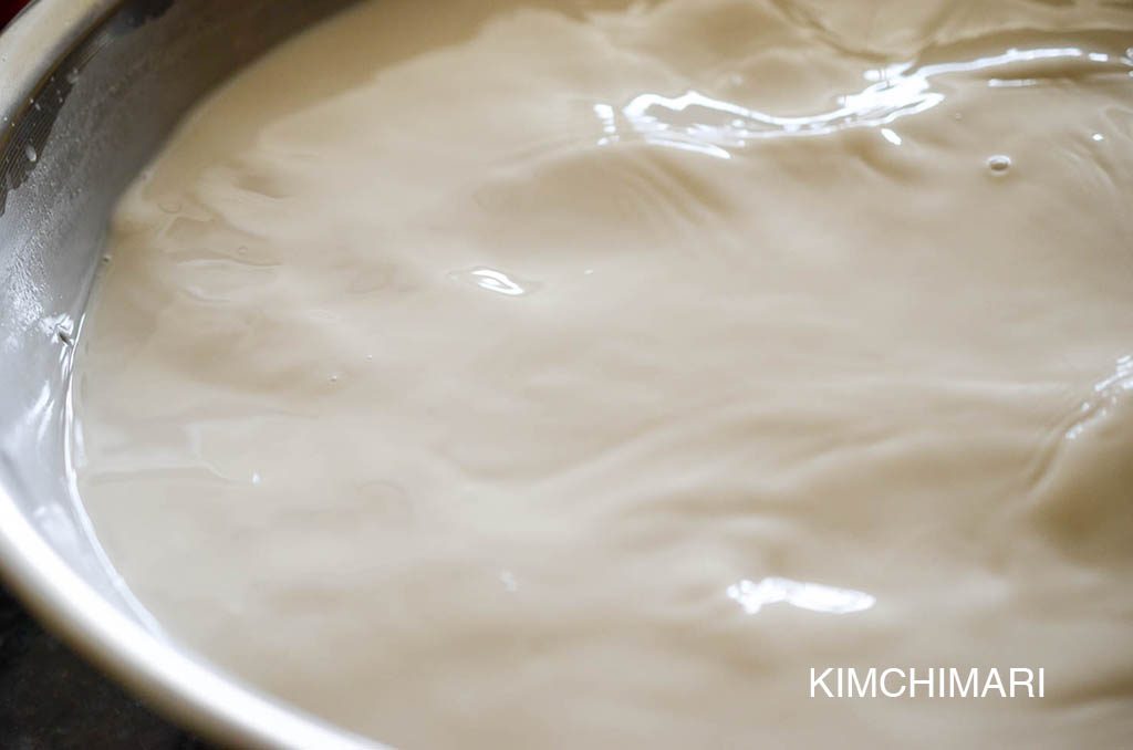 Malt Barley (YeotKireum) liquid in warm temp changes starch into sugar