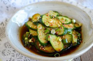 Korean cucumber salad or Oi Muchim