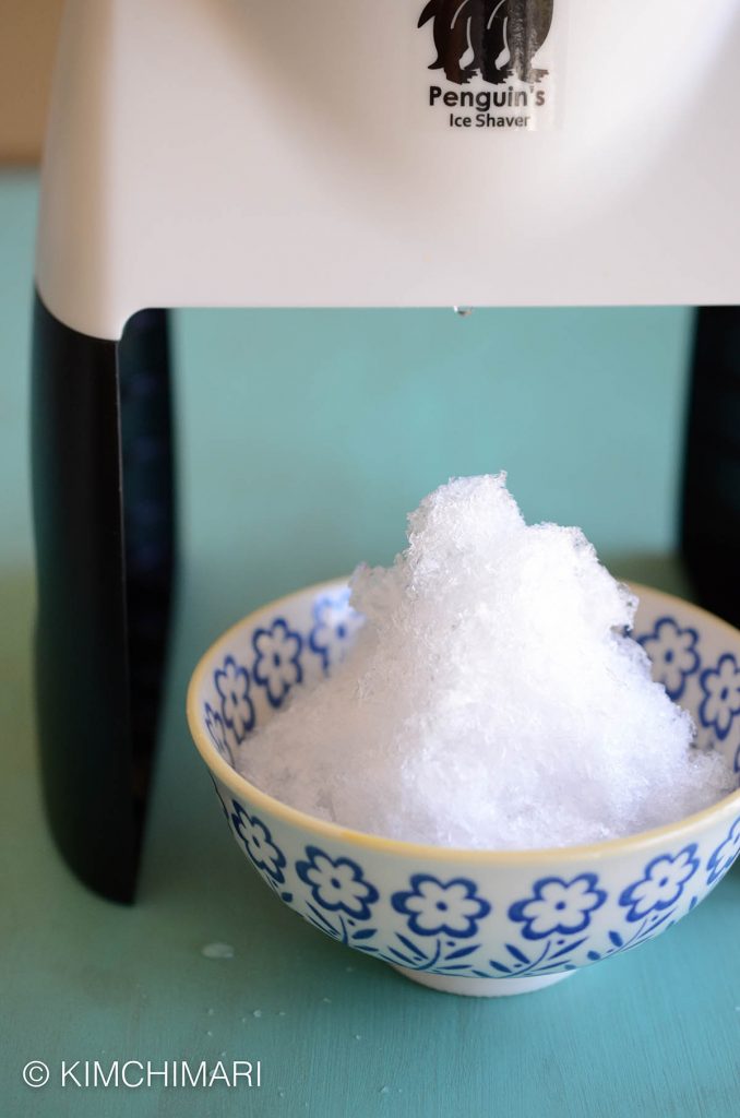Bingsu ice in bowl