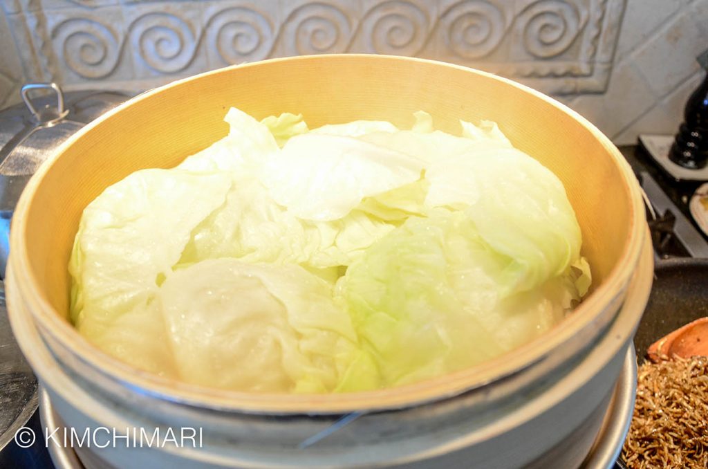 Cabbage steamed for Ssam