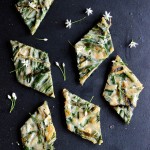 Korean Chive Pancake with Chive Flowers (Buchujeon)