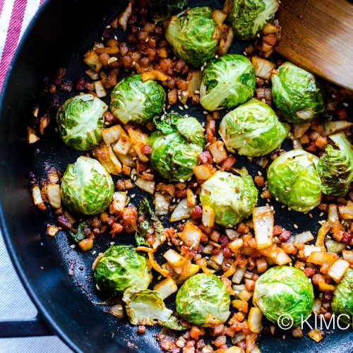 Easy Brussels Sprouts Recipe with Kimchi and Pancetta