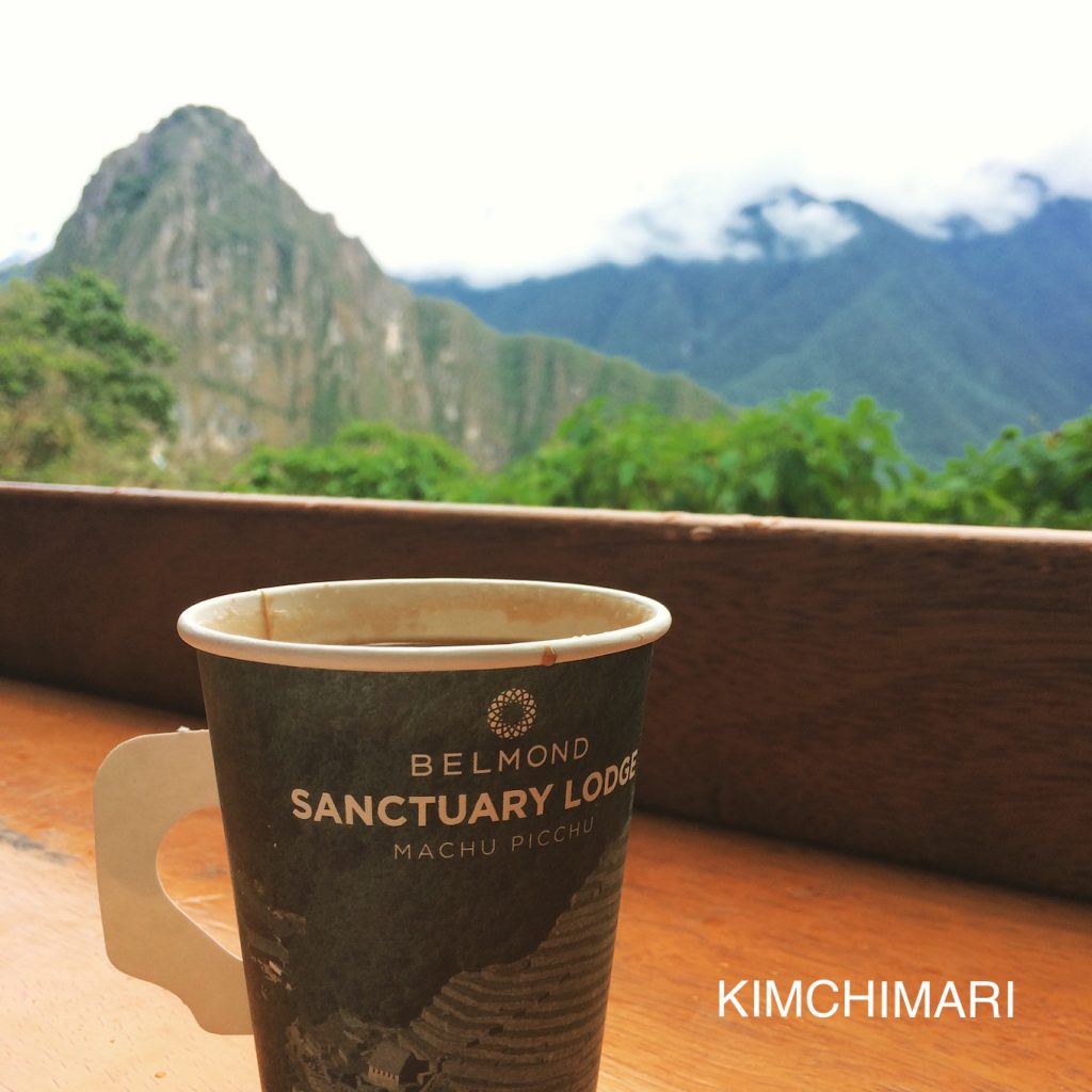 Coffee at Belmond Coffee shop at Machu Picchu, Peru