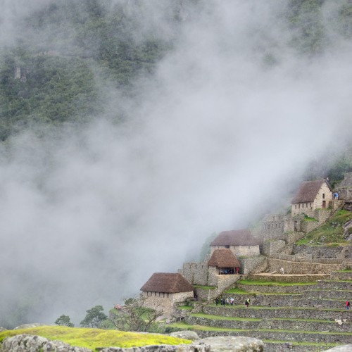 Machu Picchu Terraces and Houses