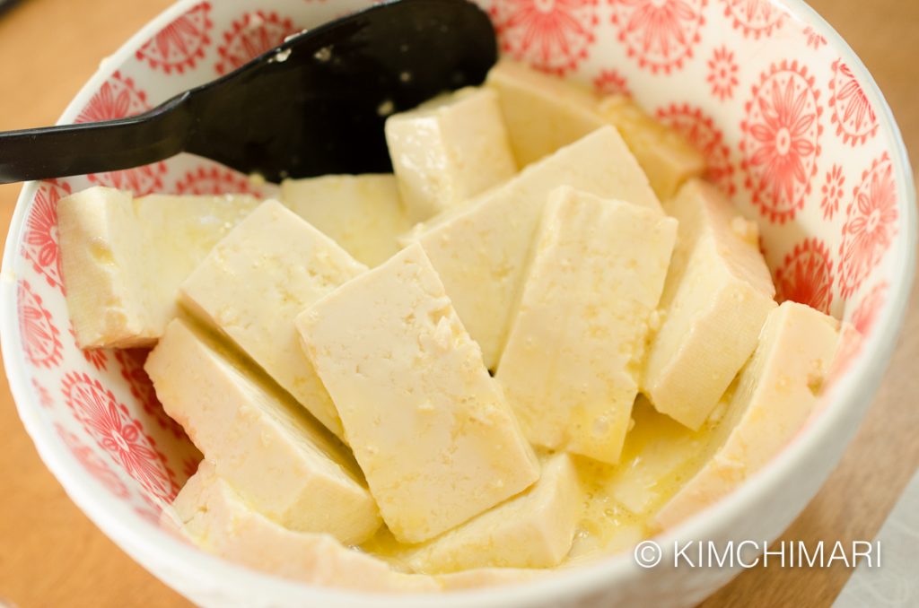 Tofu in Egg batter