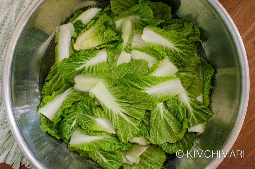 Cabbage Leaves in brine for Kimchi (bomdong)