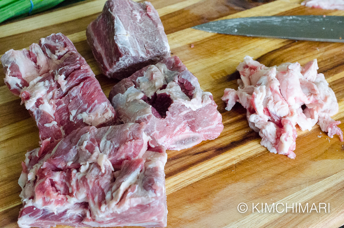Fat Removed from Short Ribs for Galbi Jjim