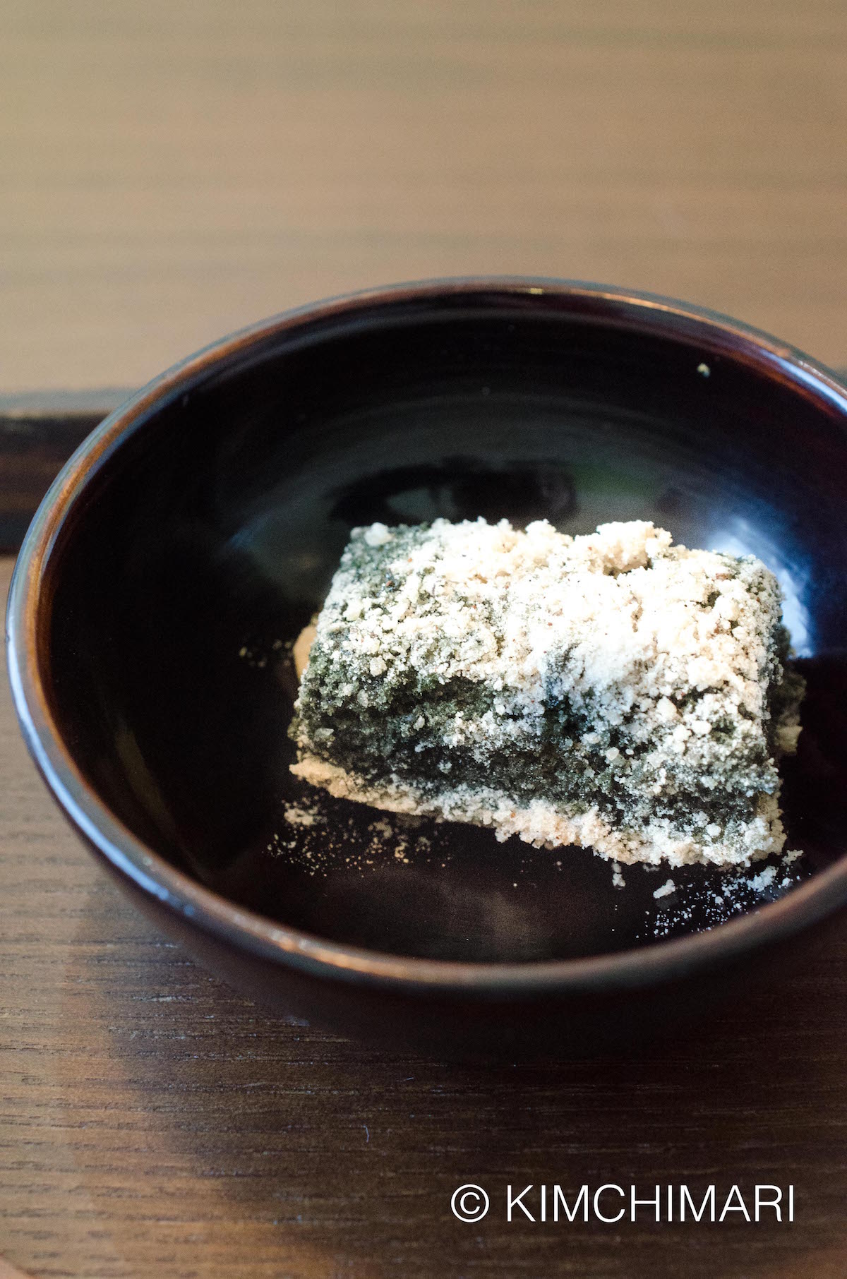 Korean Temple Food Dessert - Ssuk Tteok (mugwort rice cake)