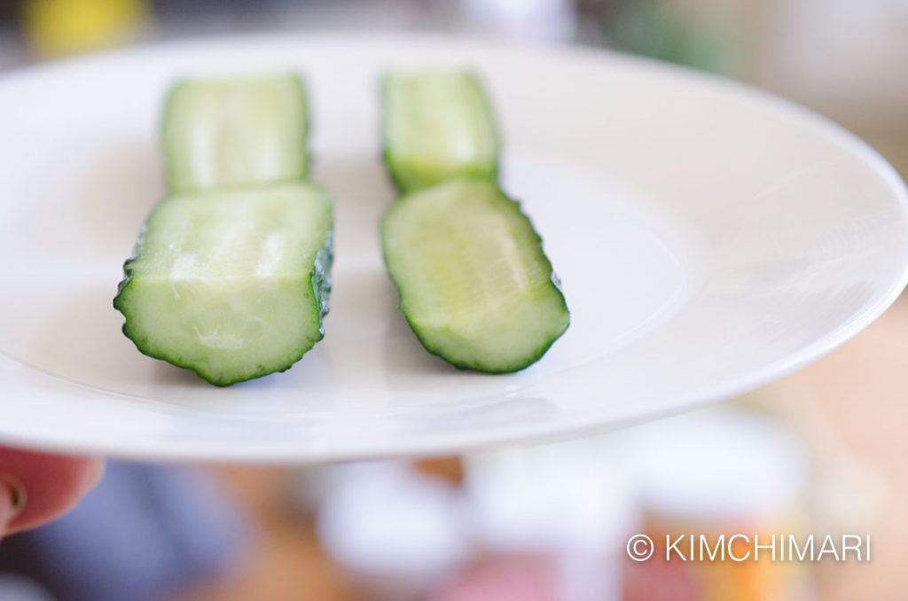 Cucumber Kimchi with Chives Vegan Kimchimari