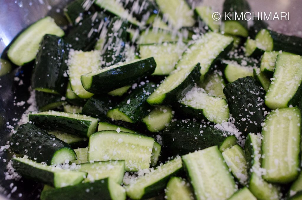 Cucumber Kimchi with Chives Vegan Kimchimari