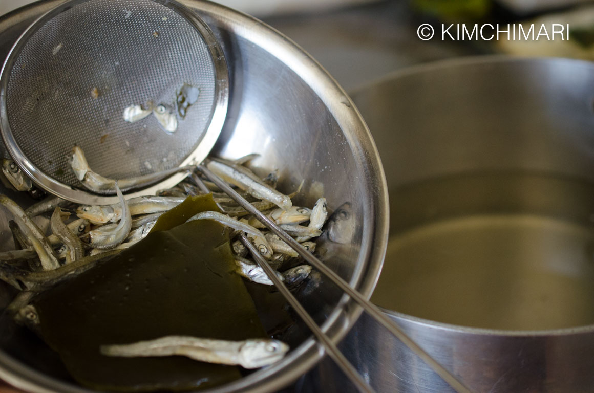 Dried Anchovies and Kelp after making Stock