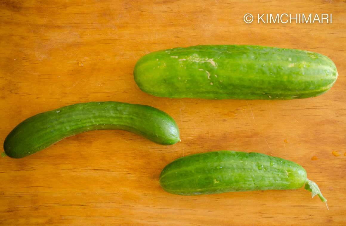 Overgrown old cucumber vs regular