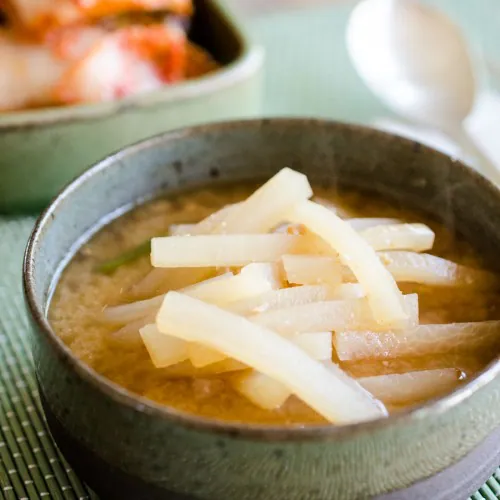 Radish Soup with Soybean Paste (Korean MuDoenjangGuk)