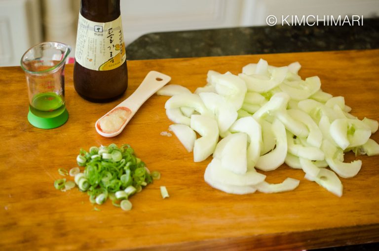 Cooked Cucumber Recipe Korean Nogak Namul Kimchimari