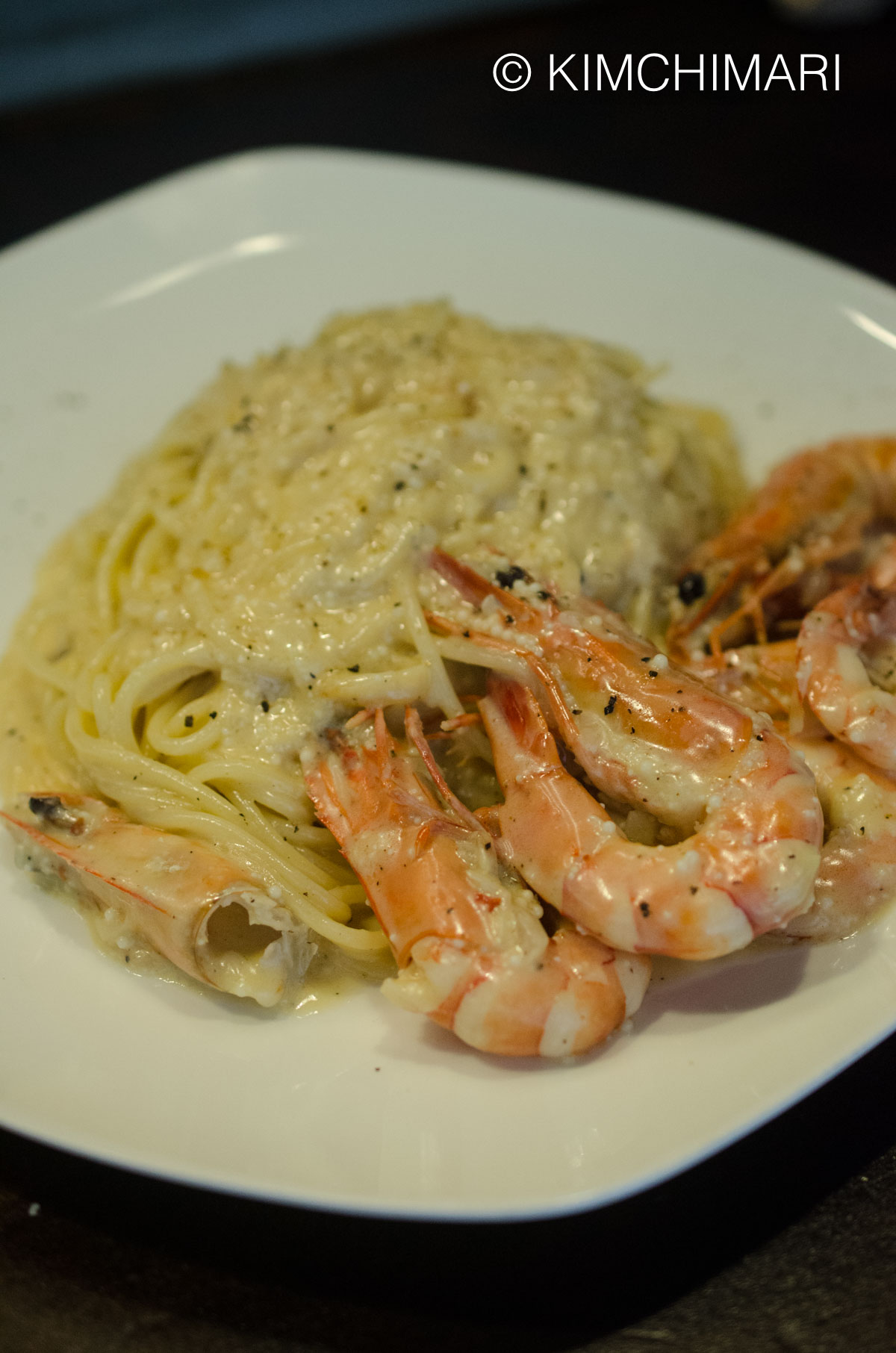 Shrimp Pasta at Venite Italian Restaurant, Jeju