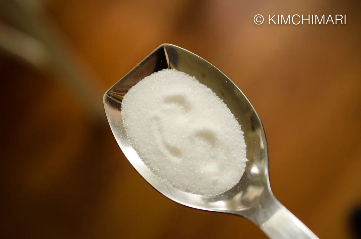 Sugar in Spoon for Dalgona (Korean Honeycomb Toffee)