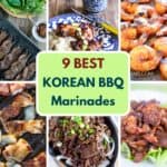 collage image of 6 korean marinade dishes