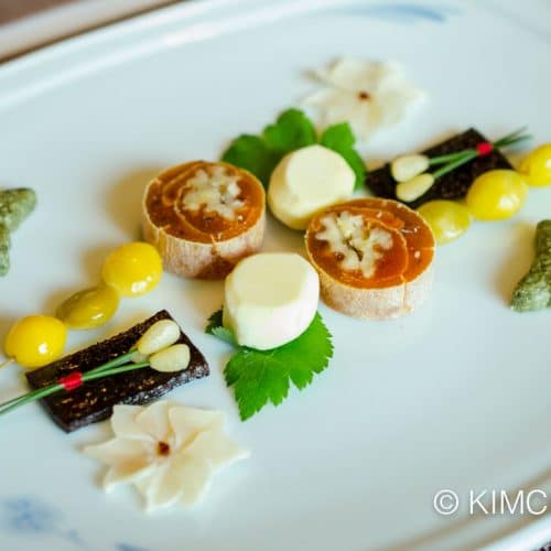 Korean Royal Cuisine Appetizer (gingko, persimmon, dried octopus, chestnut and more)