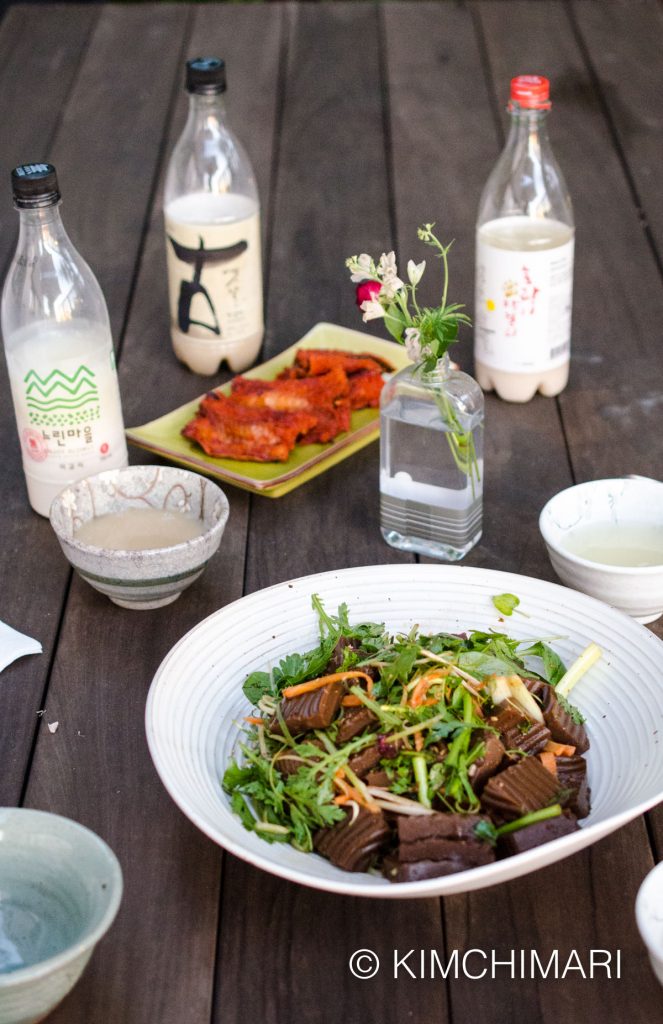 Makgeolli Tasting at my Sister's home in Seoul - with Muk Muchim