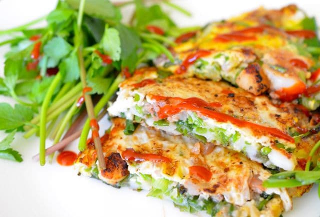 Korean Scallion Seafood Pancake