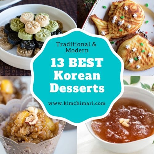 photo collage of best korean desserts