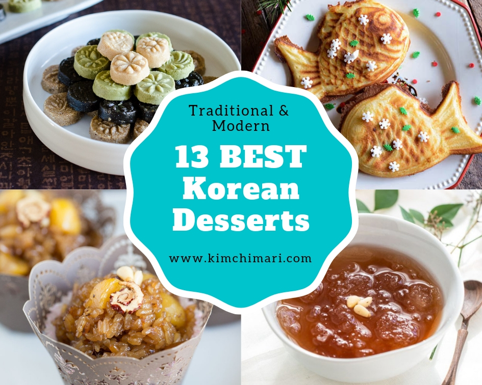 photo collage of best korean desserts 