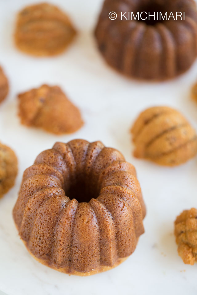 Sweet rice mini bundt cake