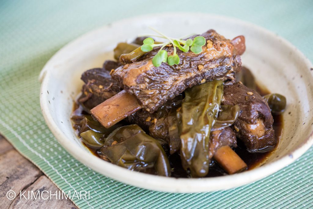 Instant Pot Spicy Soy Pork Ribs with Shishito Peppers