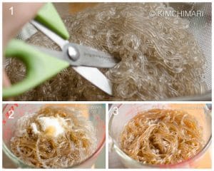 How to season Japchae glass noodles
