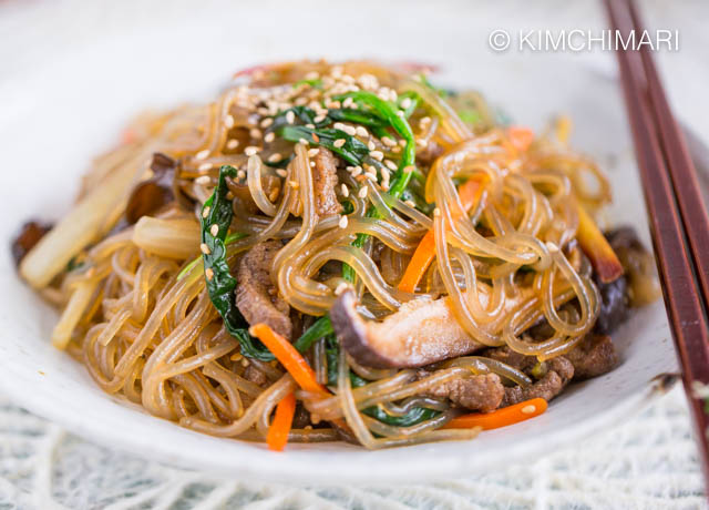 Best Japchae Korean Glass Noodles Authentic And Amazing Kimchimari