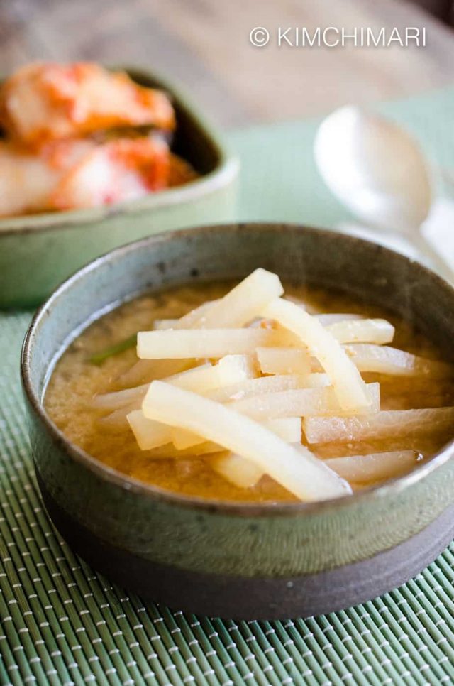 Radish Soup with Soybean Paste (Mu Doenjang Guk)