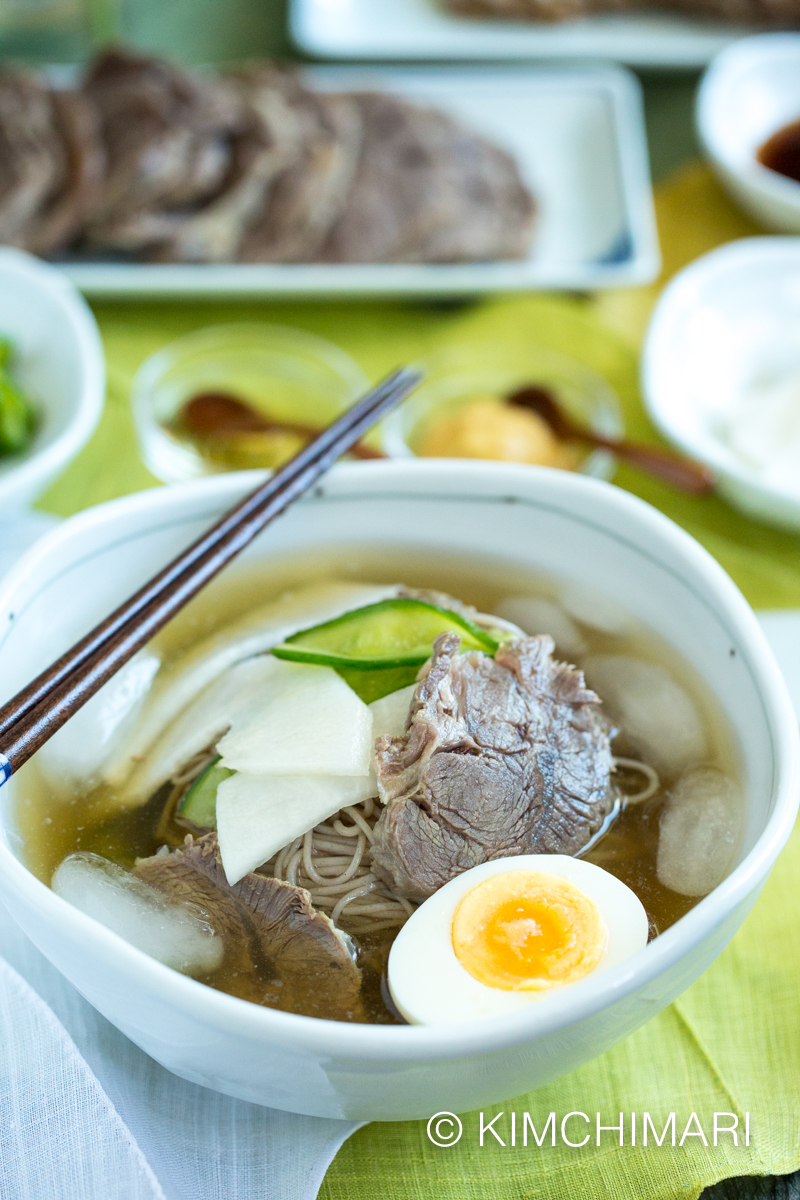 Mul Naengmyeon (Korean Cold Noodle Soup) including bonus IP recipe
