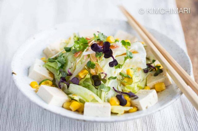 Tofu Salad with Iceberg Lettuce